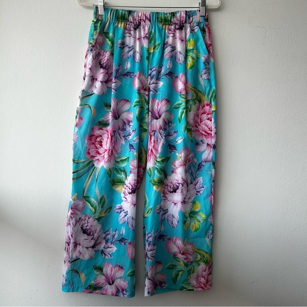 Guayaberi Swimwear Beach Floral Wide-Leg Pants